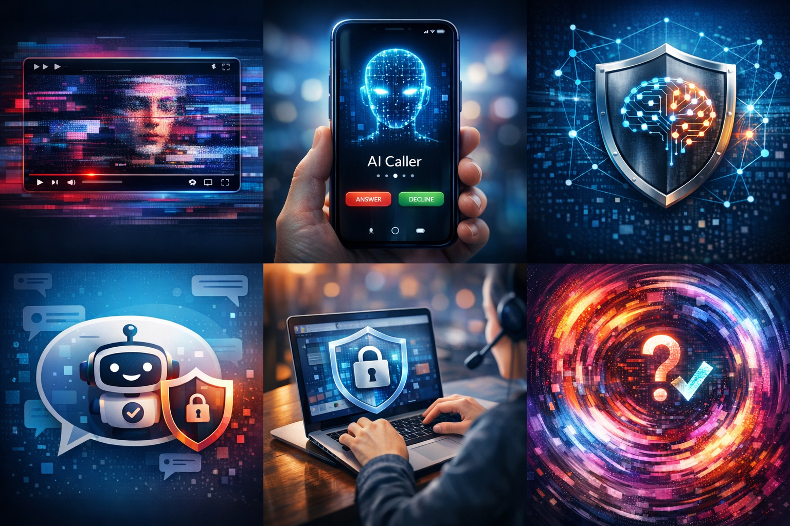 AI safety shield and digital brain illustration